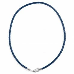Collin Rowe Collier en cuir bleu électrique tressé 5mm -Colliers Soldes 6 59 1 35 2 66 3 261 1