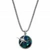 Arkai Atlas | Collier argenté à pendentif étoile polaire et pierre d'azurite et malachite 2 Arkai Atlas | Collier argenté à pendentif étoile polaire et pierre d'azurite et malachite -Colliers Soldes 7 1atlasnek