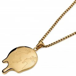 Otsu Fahrenheit | Collier à pendentif en métal doré La terre -Colliers Soldes 7 2.62be73085fbd2a94f68f18439932ed66