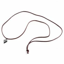 Lucleon Collier en cuir marron à pendentif triangulaire noir -Colliers Soldes 7 3 3 182