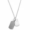Fort Tempus Collier argenté ''Dog Tag'' a surface texturée -Colliers Soldes 8 1 9b2e58942459ce0c5548c86816d9e531