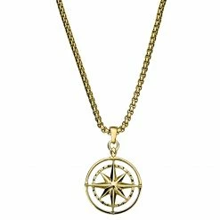 Arkai Atlas | Collier en acier doré à pendentif étoile polaire