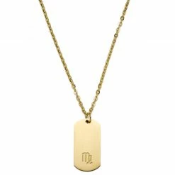 Lucleon Collier zodiaque en acier doré - La Vierge