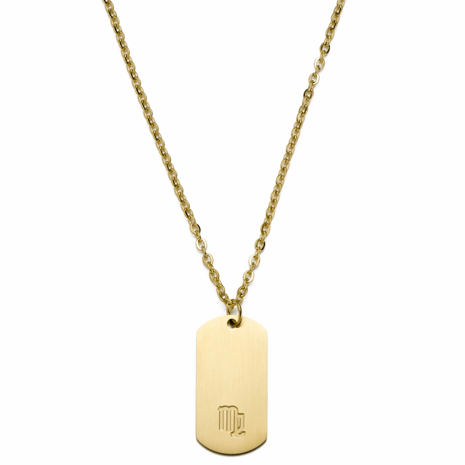 Lucleon Collier zodiaque en acier doré - La Vierge 3 Lucleon Collier zodiaque en acier doré - La Vierge