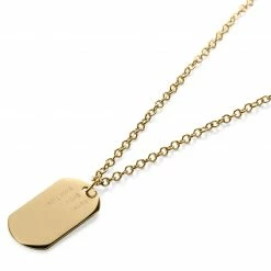 Lucleon Collier en acier doré à plaque militaire classique -Colliers Soldes 9 3.16324a1f1bd3ae3243e98449a313d83e