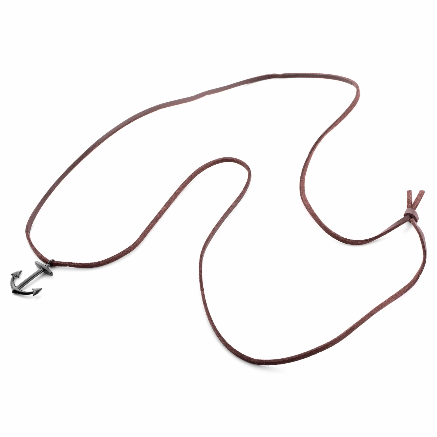 Lucleon Collier 'L'ancre noire" en cuir et métal. 5 Lucleon Collier 'L'ancre noire" en cuir et métal. – Image 3