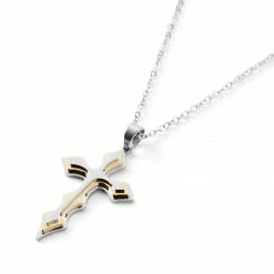 Fort Tempus Collier à croix chrétienne en acier stratifié -Colliers Soldes 9 3 copy 12