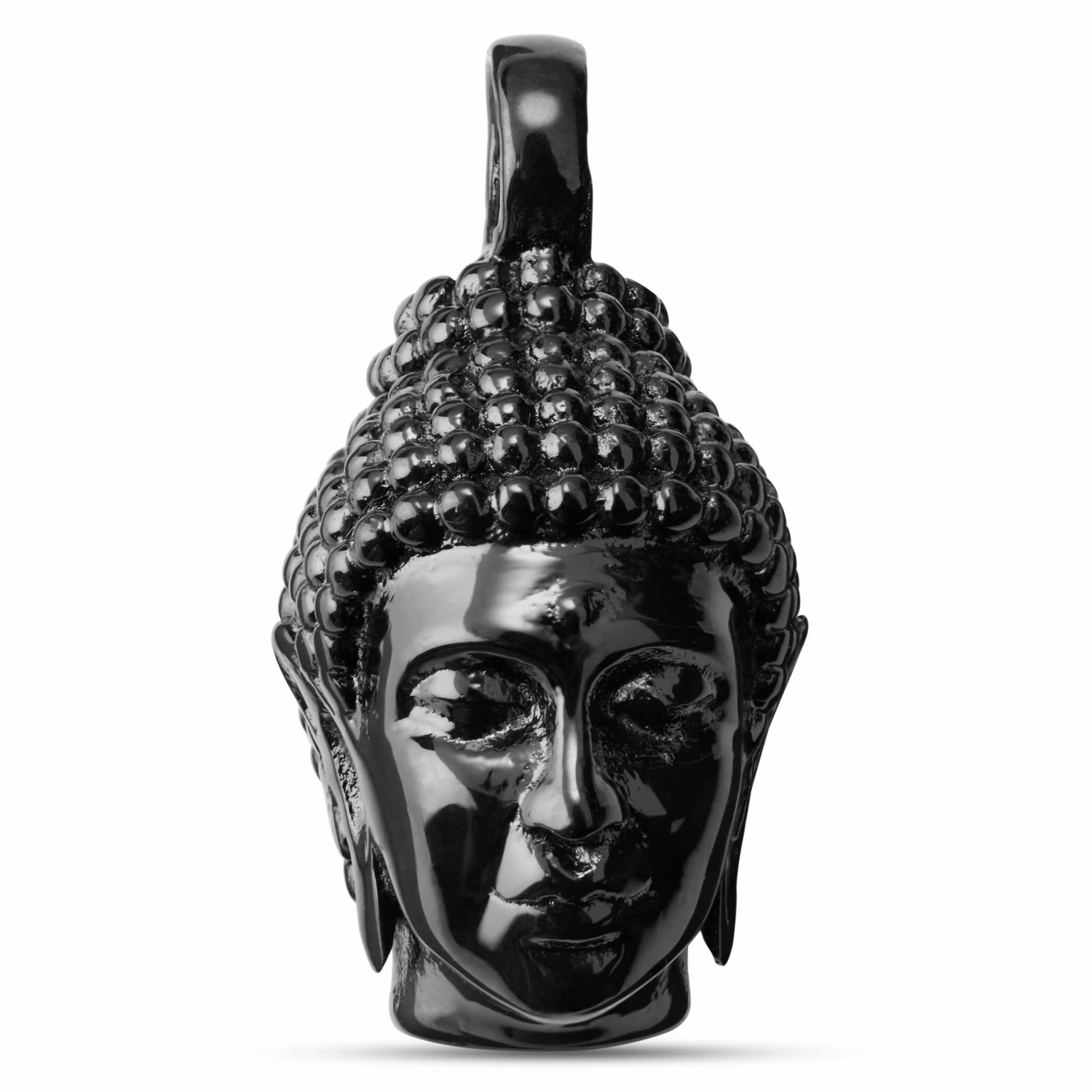 Lucleon Pendentif Bouddha en acier inoxydable noir 3 Lucleon Pendentif Bouddha en acier inoxydable noir