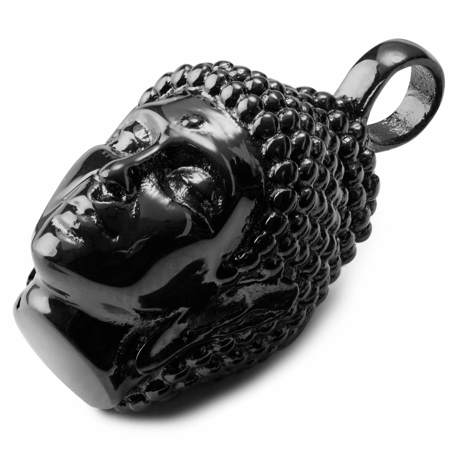 Lucleon Pendentif Bouddha en acier inoxydable noir 4 Lucleon Pendentif Bouddha en acier inoxydable noir – Image 2