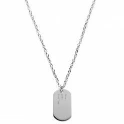 Lucleon Collier plaque militaire Dog Tag classique