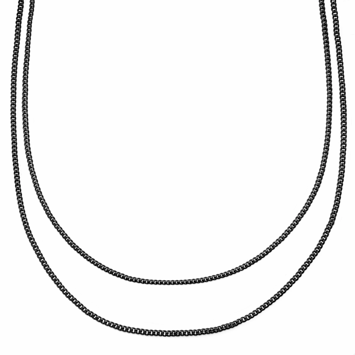 Arkai Collier noire Rico à double chaîne 3 Arkai Collier noire Rico à double chaîne