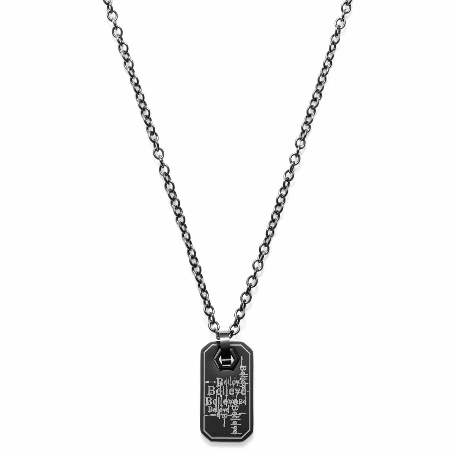 Lucleon Collier noir "Believe" 3 Lucleon Collier noir "Believe"