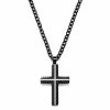 Lucleon Pendentif croix noir et blanc