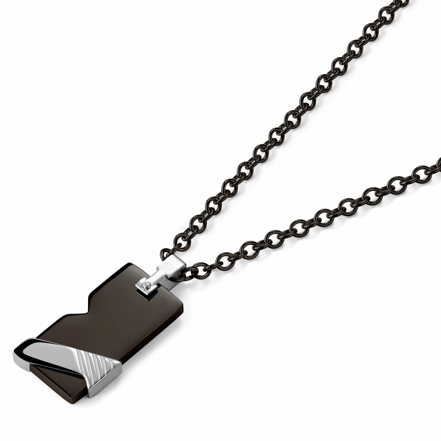 Lucleon Collier moderne à plaque militaire gigogne noire 4 Lucleon Collier moderne à plaque militaire gigogne noire – Image 2