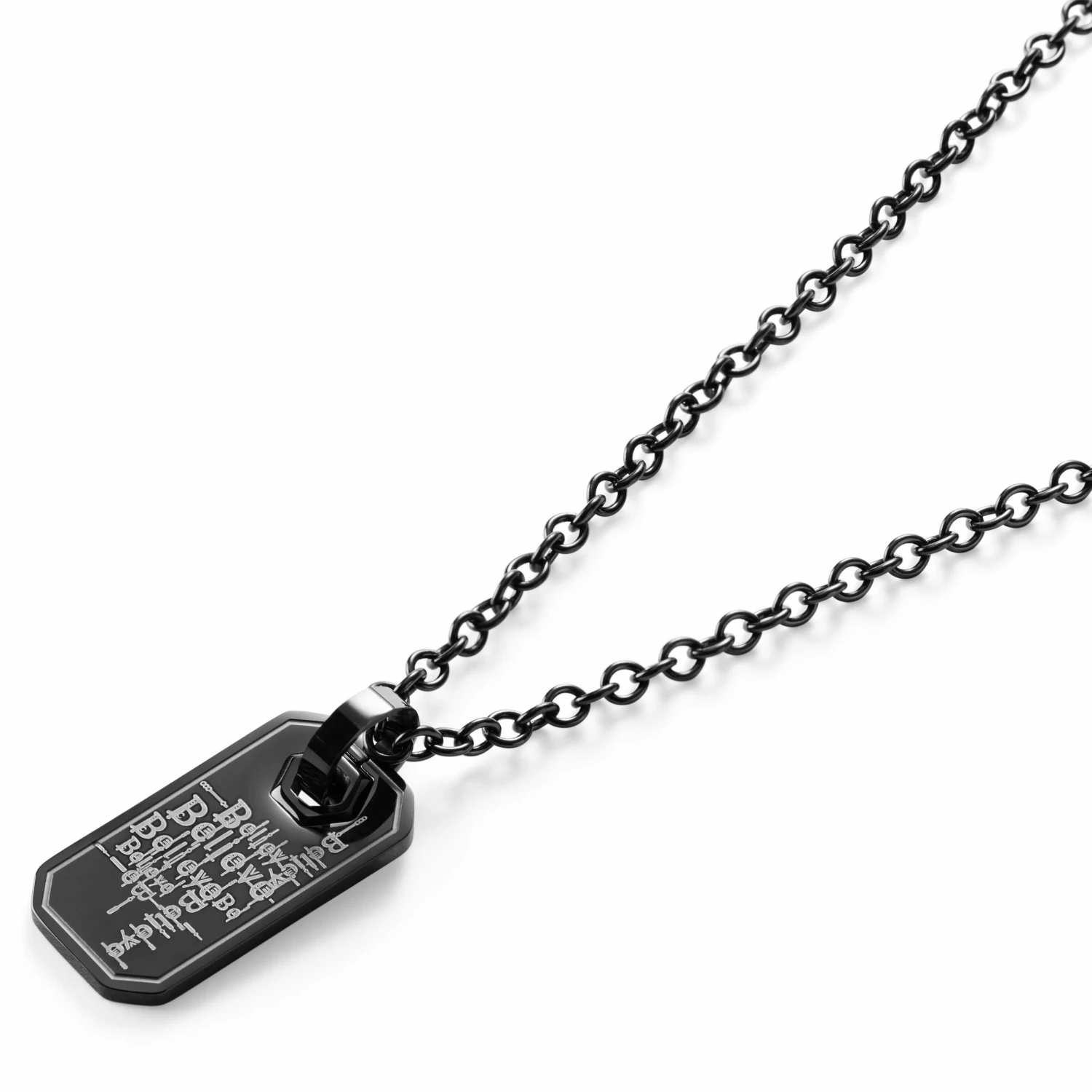 Lucleon Collier noir "Believe" 4 Lucleon Collier noir "Believe" – Image 2