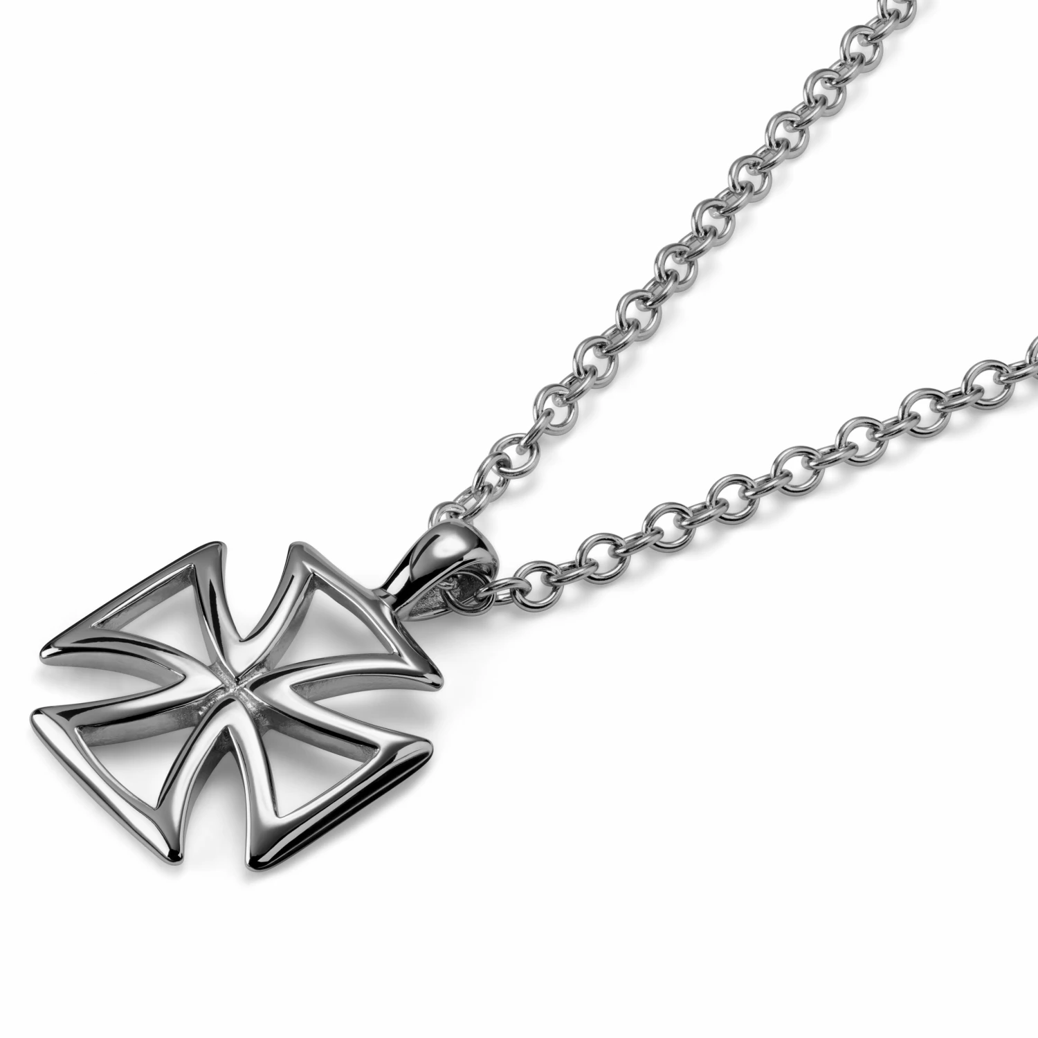 Lucleon Collier en acier Croix de Malte 5 Lucleon Collier en acier Croix de Malte – Image 3