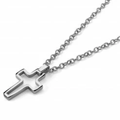 Lucleon Collier unique en métal à pendentif croix -Colliers Soldes cvyjhj 1
