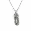 Fort Tempus Pendentif plume -Colliers Soldes fjer stalhalskade 1