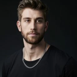 Lucleon Chaîne argentée à mailles 8 mm -Colliers Soldes jwm megashoot 1 15185 2