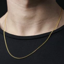 Lucleon Chaîne dorée à mailles de 2 mm 12 Lucleon Chaîne dorée à mailles de 2 mm -Colliers Soldes jwm megashoot 2 15145 cu 1