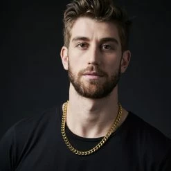 Lucleon Chaîne dorée à mailles de 10 mm -Colliers Soldes jwm megashoot 2 15165