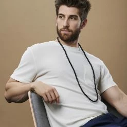 Collin Rowe Collier de perles en bois noir -Colliers Soldes jwm megashoot n 1 71 4648