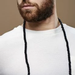 Collin Rowe Collier de perles en bois noir -Colliers Soldes jwm megashoot n 2 71 4648