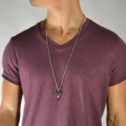 Fort Tempus Pendentif croix - couteau -Colliers Soldes m nstret kniv kors sta lhalsk de