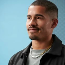 Lucleon Collier de perles et chaîne à maille gourmette bicolore Charlie Amager 12 Lucleon Collier de perles et chaîne à maille gourmette bicolore Charlie Amager -Colliers Soldes rst acpa collectionpage gold 23055 bjarkejohansen 2