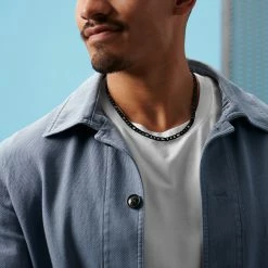 Lucleon Chaîne Figaro couleur gunmetal Curtis Amager -Colliers Soldes rst acpa collectionpage gold 23071 black 23072 silver 23070 bjarkejohansen 3 2 1