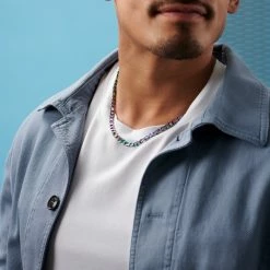 Lucleon Chaîne Figaro couleur arc-en-ciel Curtis Amager -Colliers Soldes rst acpa collectionpage rainbow 23073 bjarkejohansen 3a 1