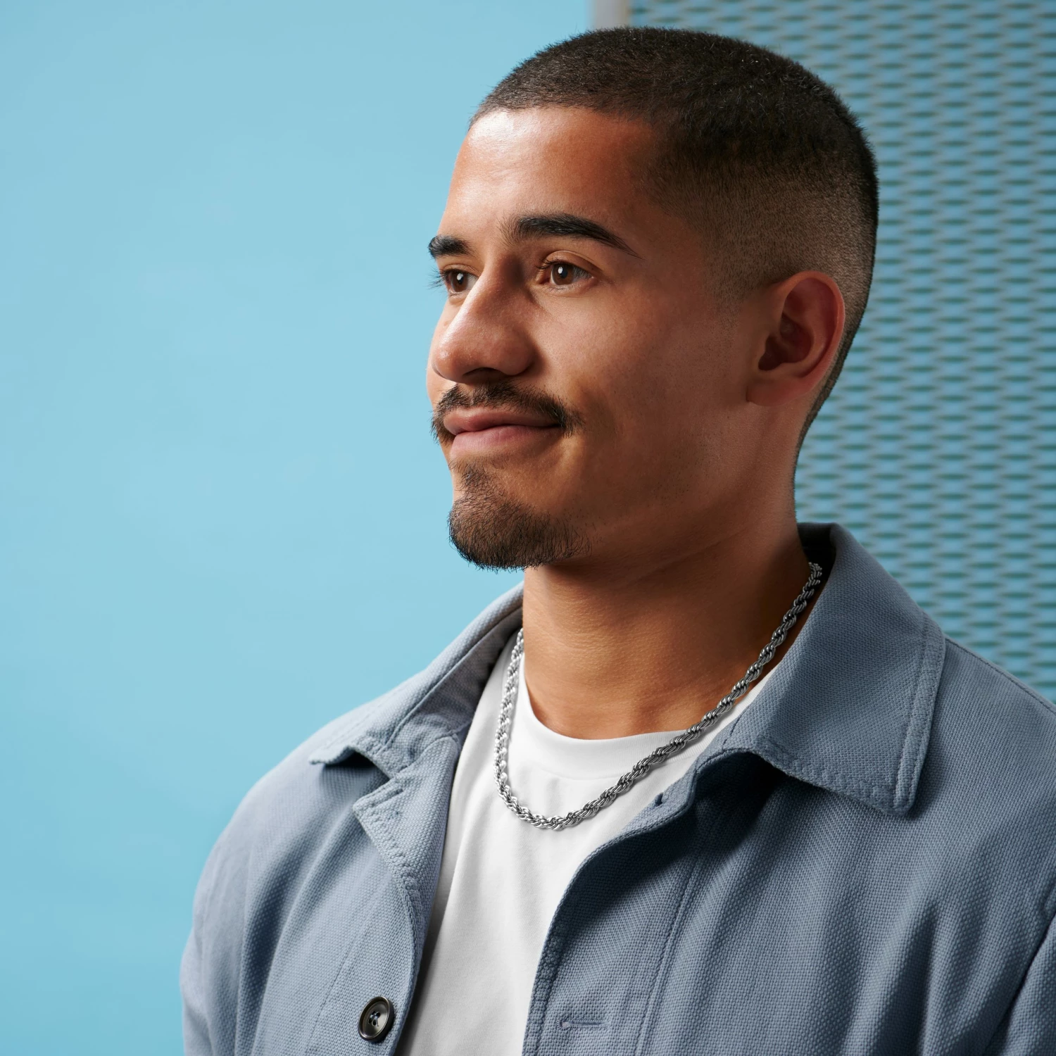 Lucleon Chaîne à maille cordée argentée Amager Collin - 6 mm 7 Lucleon Chaîne à maille cordée argentée Amager Collin - 6 mm – Image 5