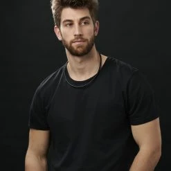 Collin Rowe Collier en cuir noir tressé 5mm -Colliers Soldes rst megashoot n 31 12121