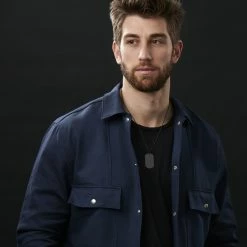 Lucleon Collier à plaque d'identité noire -Colliers Soldes rst megashoot n 5 19805