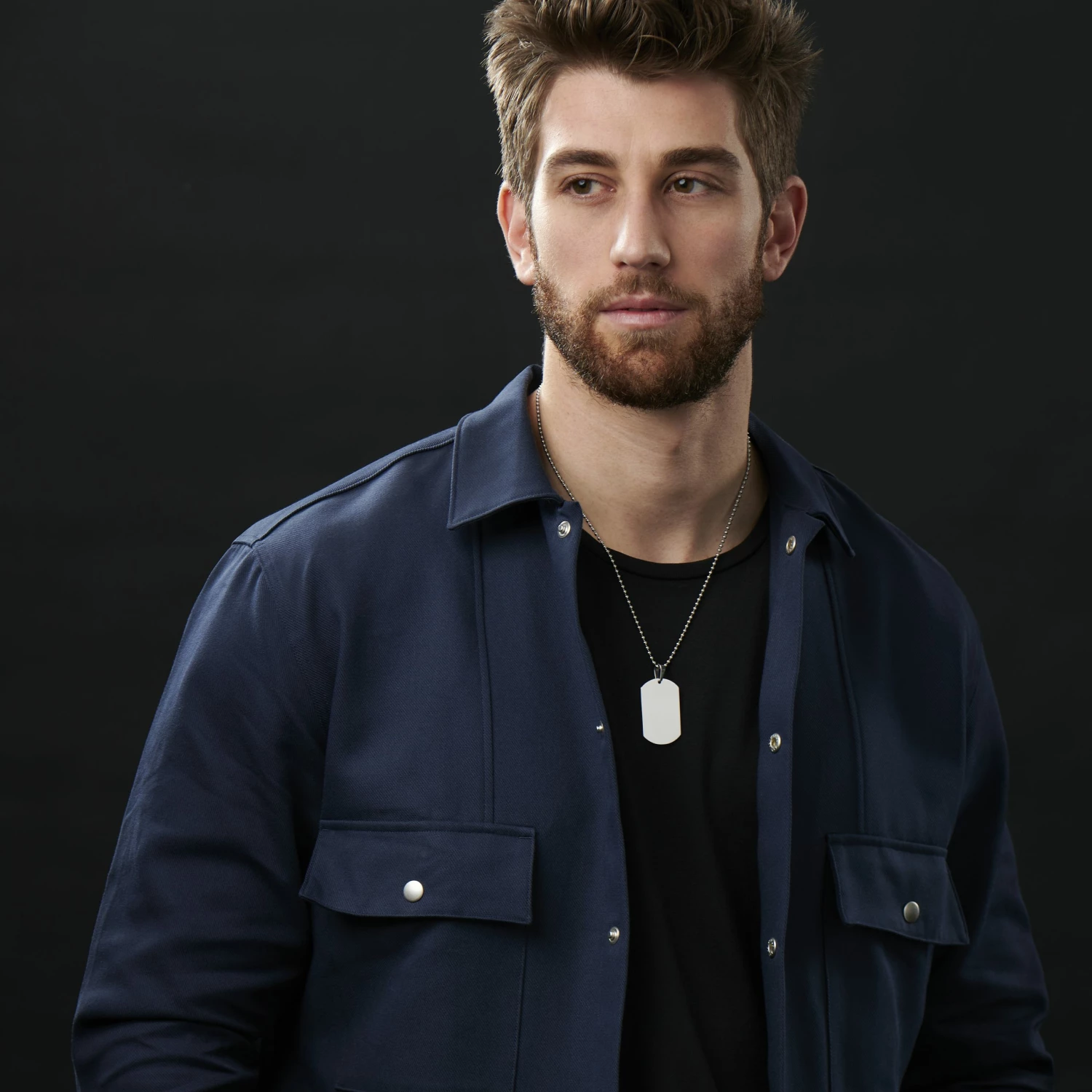 Lucleon Collier avec plaque d'identité argentée 6 Lucleon Collier avec plaque d'identité argentée – Image 4