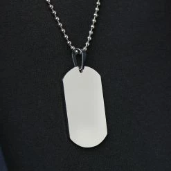Lucleon Collier avec plaque d'identité argentée 12 Lucleon Collier avec plaque d'identité argentée -Colliers Soldes rst megashoot n 6 19806best