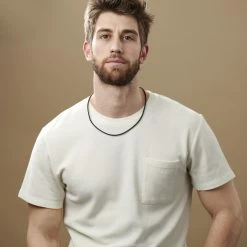 Collin Rowe Collier en cuir noir tressé 3mm -Colliers Soldes rst megashoot n 76 12095