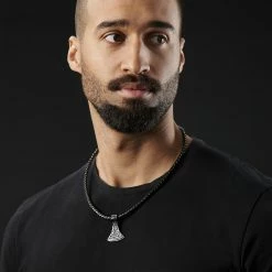 Fort Tempus Collier en cuir noir et rune Hache de Thor -Colliers Soldes rst megashoot neck 14414 1