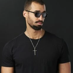 Fort Tempus Collier à pendentif en croix et motif d'écailles -Colliers Soldes rst megashoot neck2 1 17767