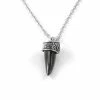 Fort Tempus Pendentif croc noir -Colliers Soldes sort tand stalhalskade 1