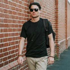 Lucleon Collier "Le Bouddha" en acier noir -Colliers Soldes square 56