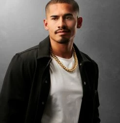 Lucleon Collier à maillons en acier doré 16 mm -Colliers Soldes ste megashoot 22074 3 2