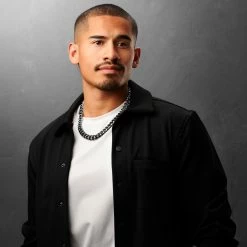 Lucleon Collier à maillons en acier noir 14 mm -Colliers Soldes ste megashoot 22089 1 4