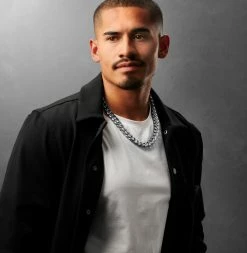 Lucleon Collier à maillons en en acier argenté 16 mm -Colliers Soldes ste megashoot 22114 3 5 1