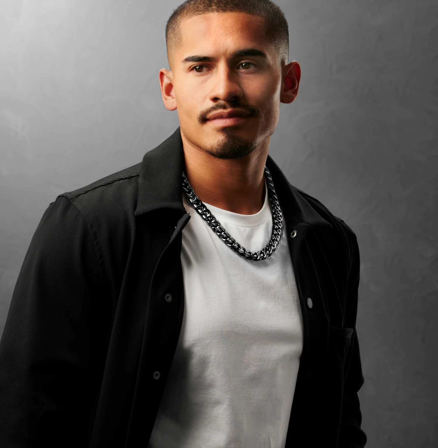 Lucleon Collier à maillons en acier noir 16 mm 6 Lucleon Collier à maillons en acier noir 16 mm – Image 4