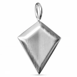 Lucleon Pendentif diamant en acier inoxydable argenté