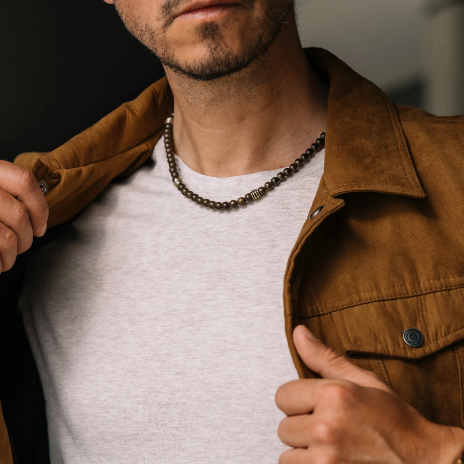 Waykins Collier Wendel en perles de bois La vague 5 Waykins Collier Wendel en perles de bois La vague – Image 3